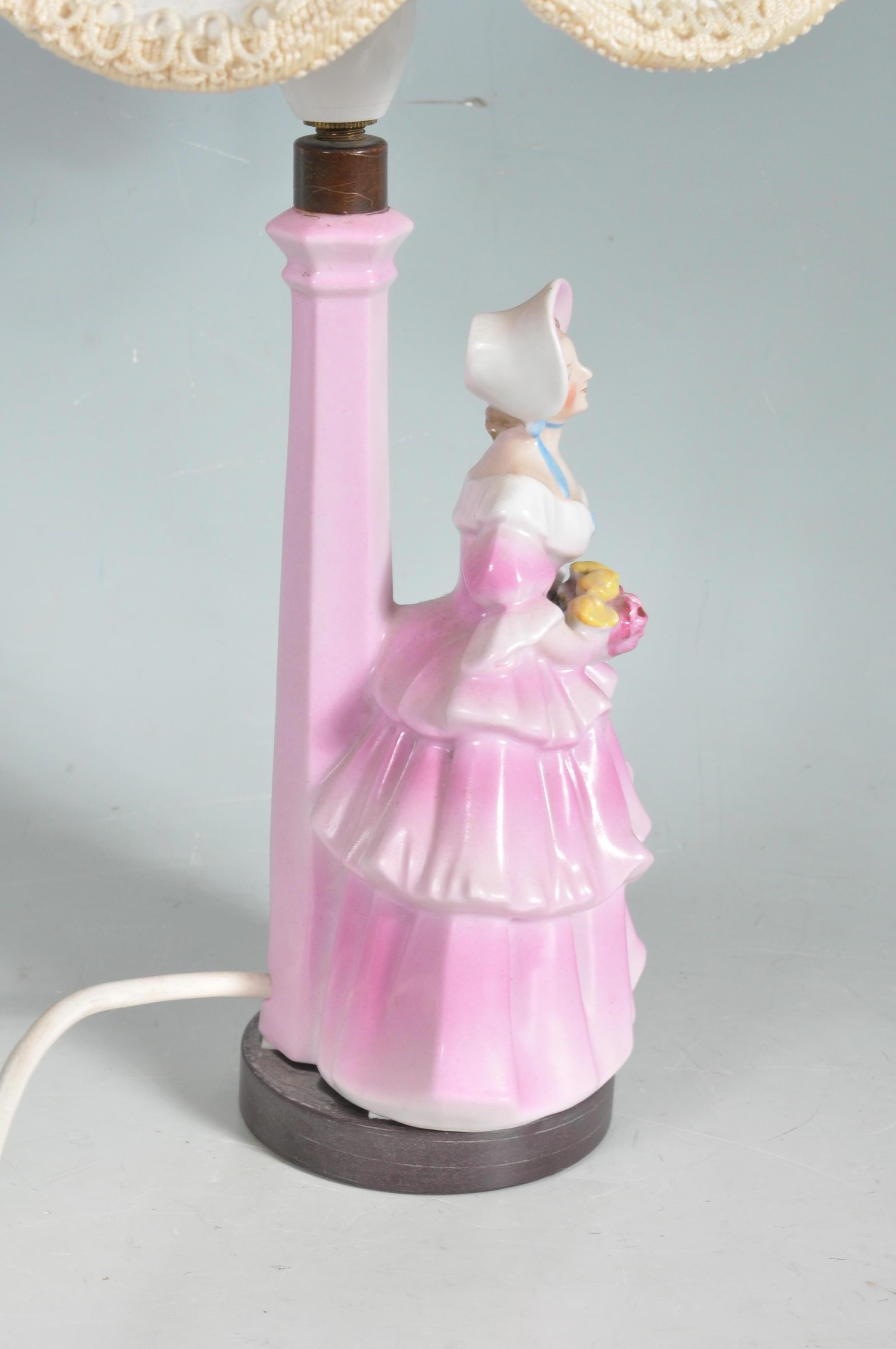 VINTAGE MID 20TH CENTURY CRINOLINE LADY LAMP - Image 5 of 6