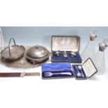 GROUP OF SILVER AND SILVER PLATED ITEMS