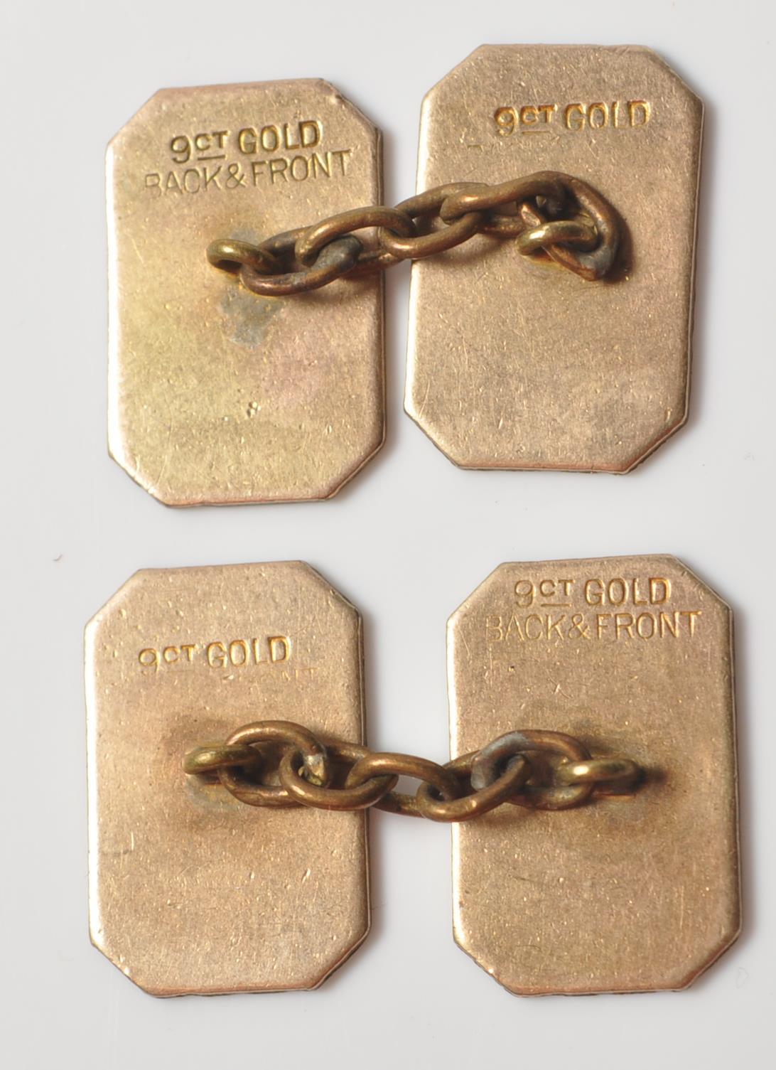 9CT GOLD GENTLEMEN CUFFLINKS - Image 2 of 5