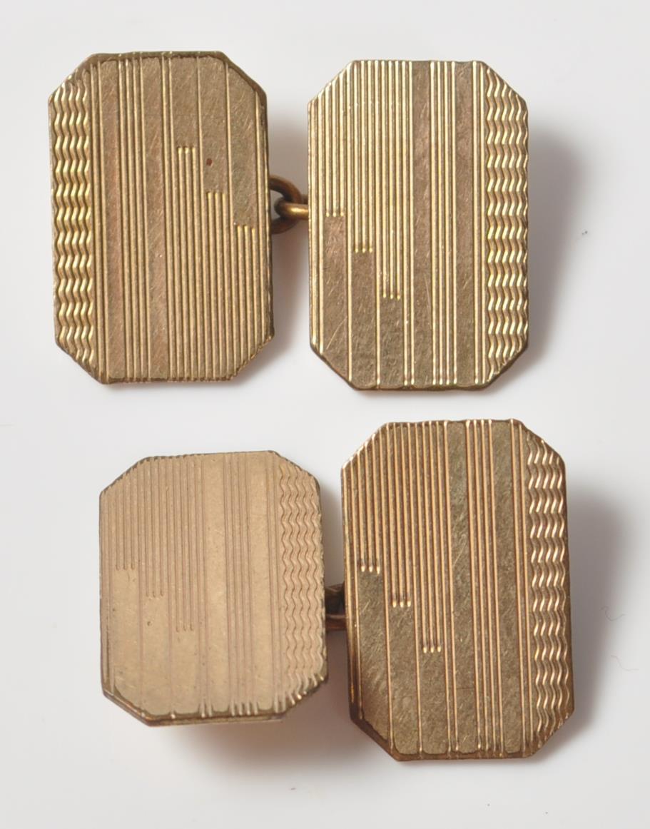 9CT GOLD GENTLEMEN CUFFLINKS - Image 3 of 5