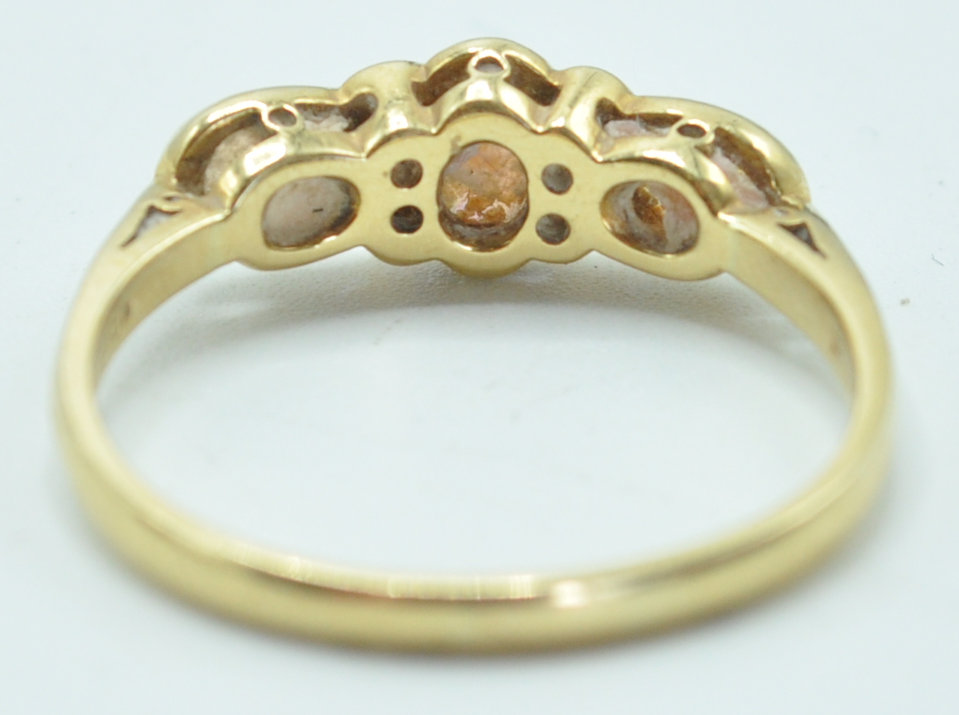 18CT GOLD, OPAL AND DIAMOND RING - Image 4 of 5