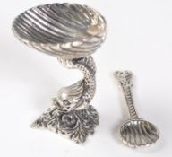 STAMPED STERLING 925 SILVER SALT CELLAR IN THE FORM OF A FISH.