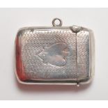 EDWARDIAN JOSEPH GLOSTER SILVER VESTA CASE