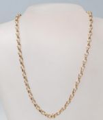 9CT GOLD OVAL LINK NECKLACE CHAIN