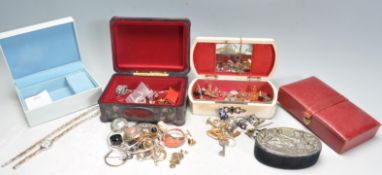 VINTAGE COSTUME JEWELLERY AND BOXES