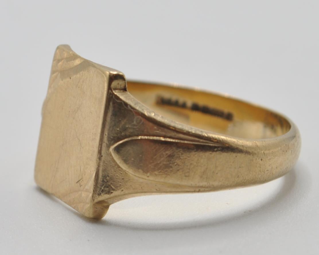 1970'S 9CT GOLD SIGNET RING - Image 3 of 6