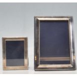 PAIR OF 20TH CENTURY HALLMARKED SILVER PHOTO FRAMES