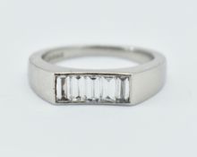 HALLMARKED PLATINUM & DIAMOND RING