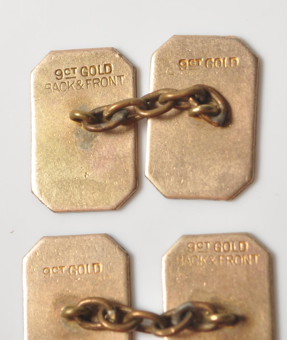 9CT GOLD GENTLEMEN CUFFLINKS - Image 4 of 5