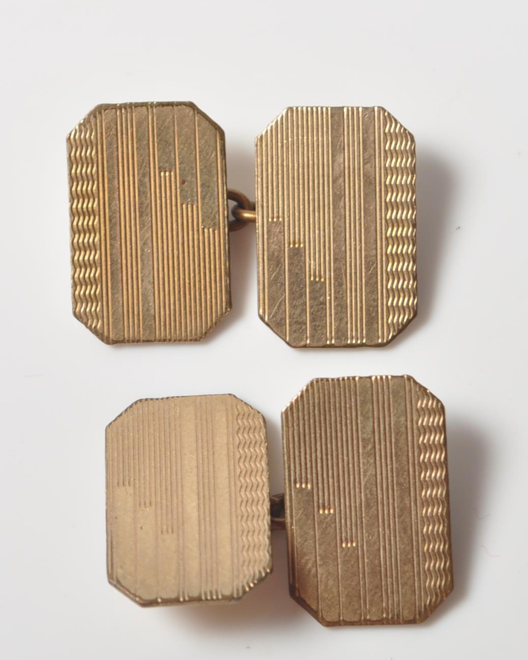 9CT GOLD GENTLEMEN CUFFLINKS - Image 5 of 5