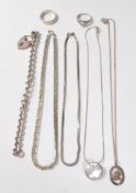 COLLECTION OF SILVER LADIES JEWELLERY