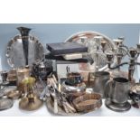 LARGE COLLECTION OF 20TH CENTURY SILVER PLATED TABLE WARE