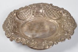 A MARSTON & CO SILVER HALLMARKED TRINKET DISH