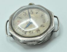 ANTIQUE SILVER WWI ROLEX WRISTWATCH