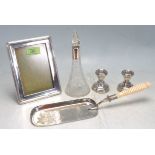 GROUP LOT OF EARLY 20TH CENTURY SILVER DRESSING TABLE ITEMS