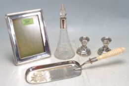GROUP LOT OF EARLY 20TH CENTURY SILVER DRESSING TABLE ITEMS