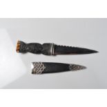 SCOTTISH SILVER MOUNTED SKEAN DHU DAGGER