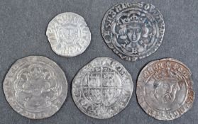 COLLECTION OF ANTIQUE MEDIEVAL & TUDOR SILVER COINAGE