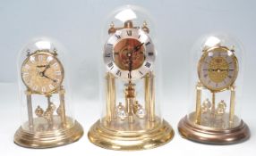 COLLECTION OF THREE 20TH CENTURY ANNIVERSARY CLOCKS
