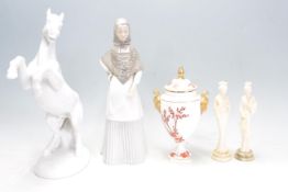 GROUP OF 20TH CENTURY ENGLISH AND CONTINENTAL CERAMIC PORCELAIN FIGURINES