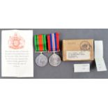 WWII SECOND WORLD WAR MEDAL PAIR IN ORIGINAL BOX