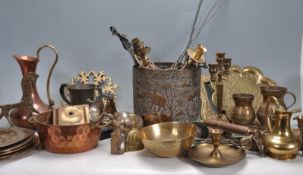 LARGE COLLECTION OF ANTIQUE BRASS WARE