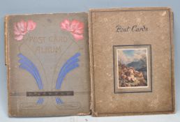 TWO POSTCARDS ALBUMS FROM EARLY 20TH CENTURY TO MID 20TH CENTURY