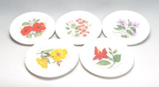 COLLECTION OF FIVE FLOWERS OF THE CARIBBEAN PLATES