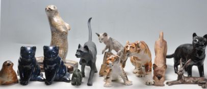 COLLECTION OF 20TH CENTURY CERAMIC PORCELAIN ANIMALS FIGURINES