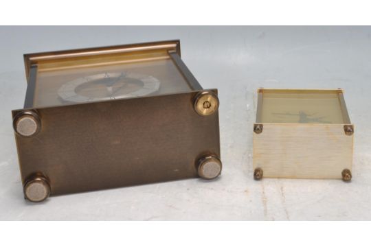 A Vintage 20th Century Angelus Mantel Carriage Clock Having A Brass 