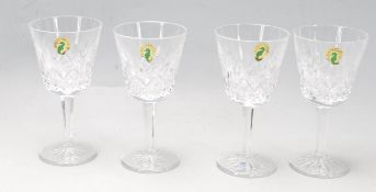 SET OF FOUR LISMORE PATTERN WATERFORD