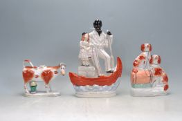 COLLECTION OF 19TH AND 20TH CENTURY STAFFORDSHIRE CERAMIC WARES