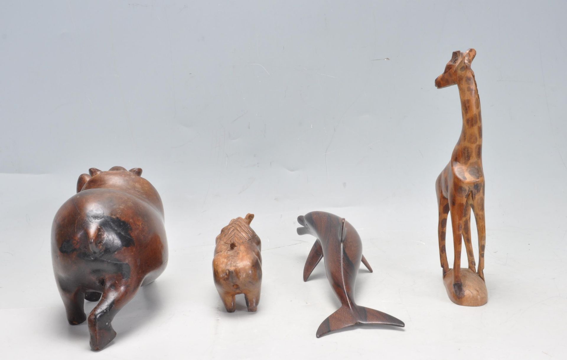 COLLECTION OF 20TH CENTURY HARDWOOD AFRICAN CARVED FIGURINES - Image 7 of 7