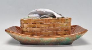 19TH CENTURY VICTORIAN CERAMIC SARDINE DISH BY GEORGE JONES