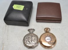 TWO 20TH CENTURY WIND UP POCKET WATCHES