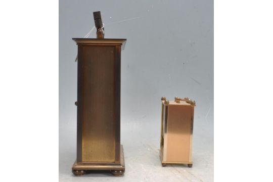 A Vintage 20th Century Angelus Mantel Carriage Clock Having A Brass 