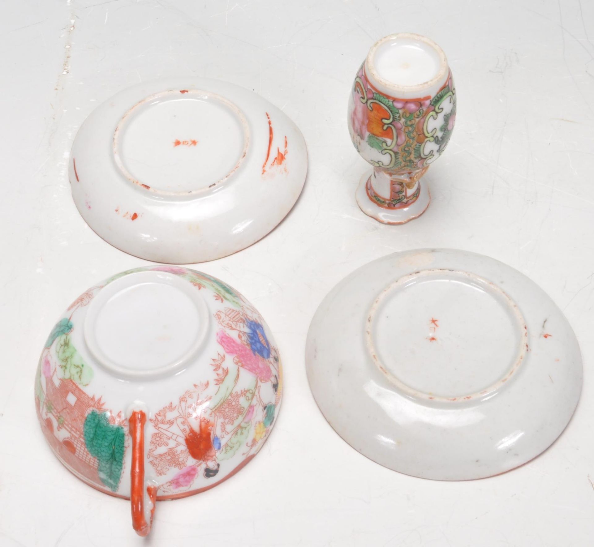 GROUP OF 19TH CENTURY ANTIQUE CHINESE ORIENTAL CERAMIC PORCELAIN WARE - Image 3 of 6