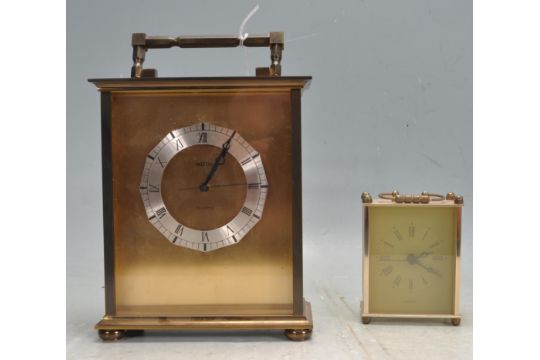 A Vintage 20th Century Angelus Mantel Carriage Clock Having A Brass 