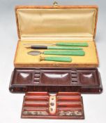 EARLY 20TH CENTURY ART DECO BOXED WRITING SET AND MORE