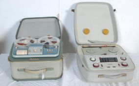 TWO 20TH CENTURY PORTABLE REEL TO REEL PLAYERS