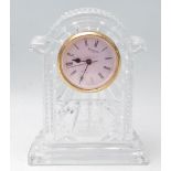 CRYSTAL CUT GLASS WATERFORD MANTLE CLOCK