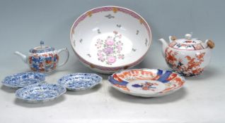 GROUP OF 19TH AND 20TH CENTURY JAPANESE AND CHINESE ORIENTAL CERAMIC PORCELAIN