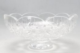 VINTAGE 20TH CENTURY LISMORE WATERFORD LEAD CRYSTAL CENTREPIECE BOWL