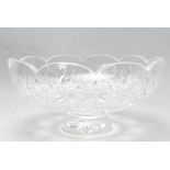 VINTAGE 20TH CENTURY LISMORE WATERFORD LEAD CRYSTAL CENTREPIECE BOWL