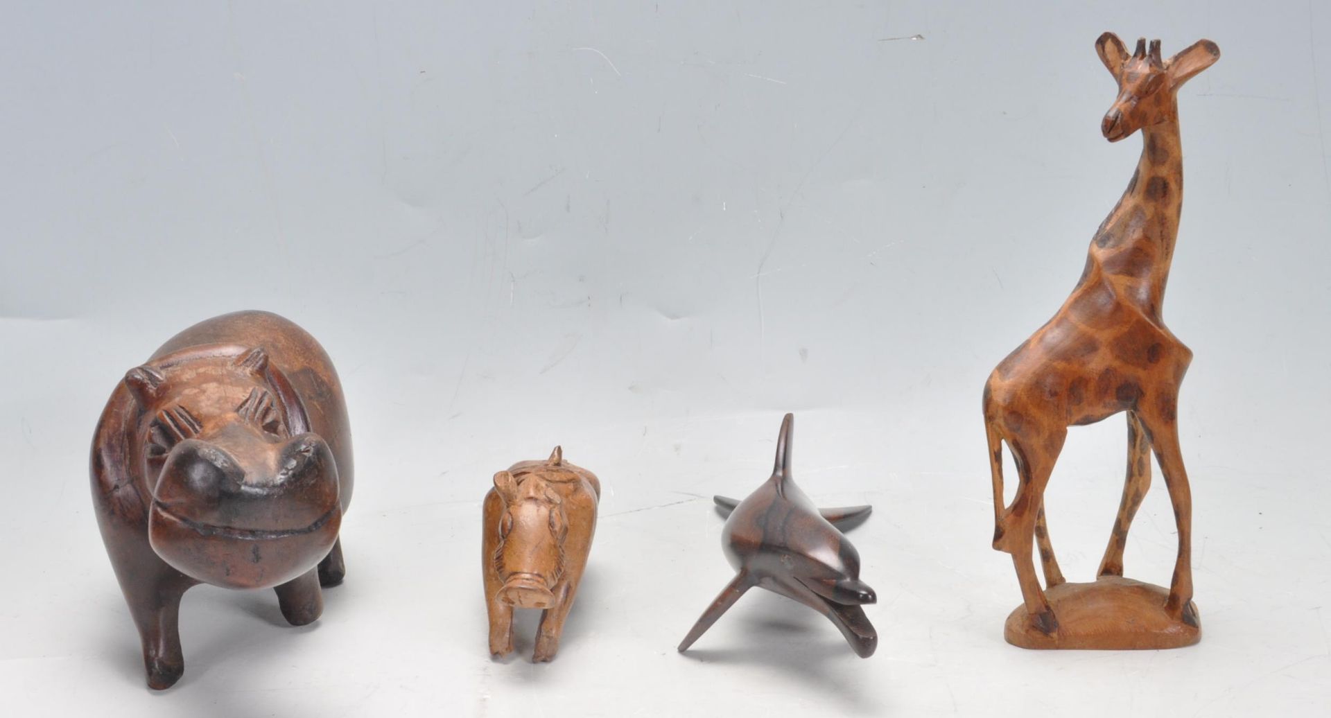 COLLECTION OF 20TH CENTURY HARDWOOD AFRICAN CARVED FIGURINES - Image 6 of 7
