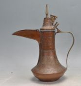 19TH CENTURY TURKISH/ ISLAMIC COPPER DALLAH COFFEE POT
