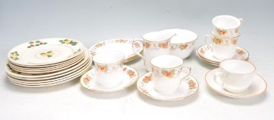 VINTAGE SHELLY TEA SET AND ADAMS PLATES