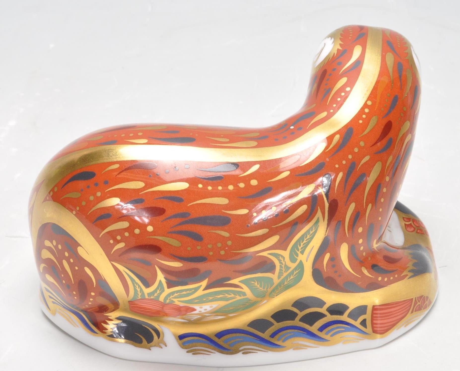 ROYAL CROWN DERBY OTTER PAPERWEIGHT - Image 3 of 4