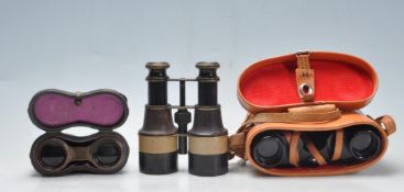 THREE 20TH CENTURY OPERA AND FIELD BINOCULARS