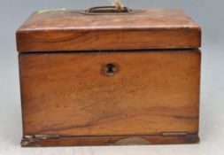 ANTIQUE WALNUT JEWELLERY BOX